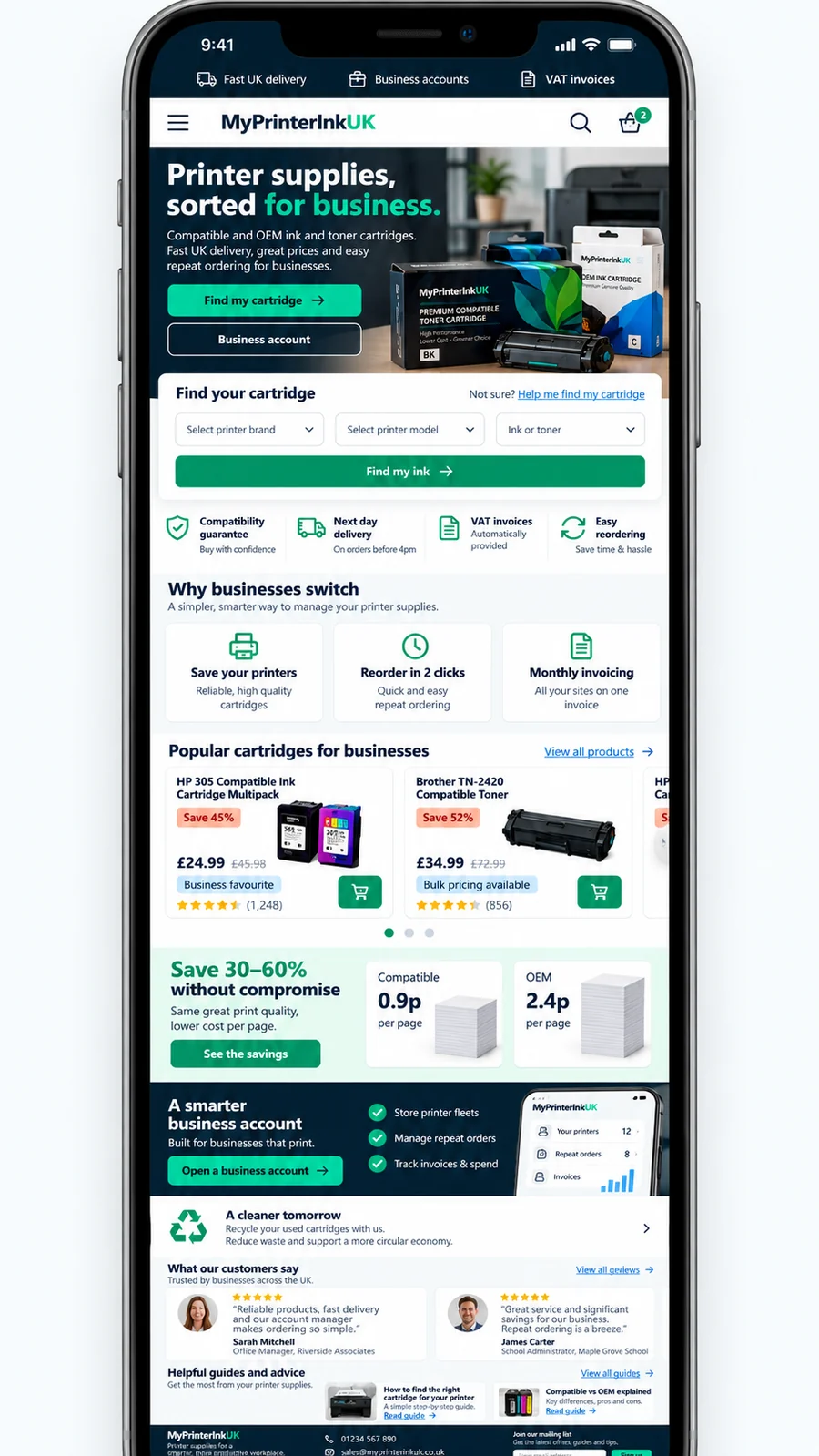 Printer supplies compatibility and repeat-ordering interface