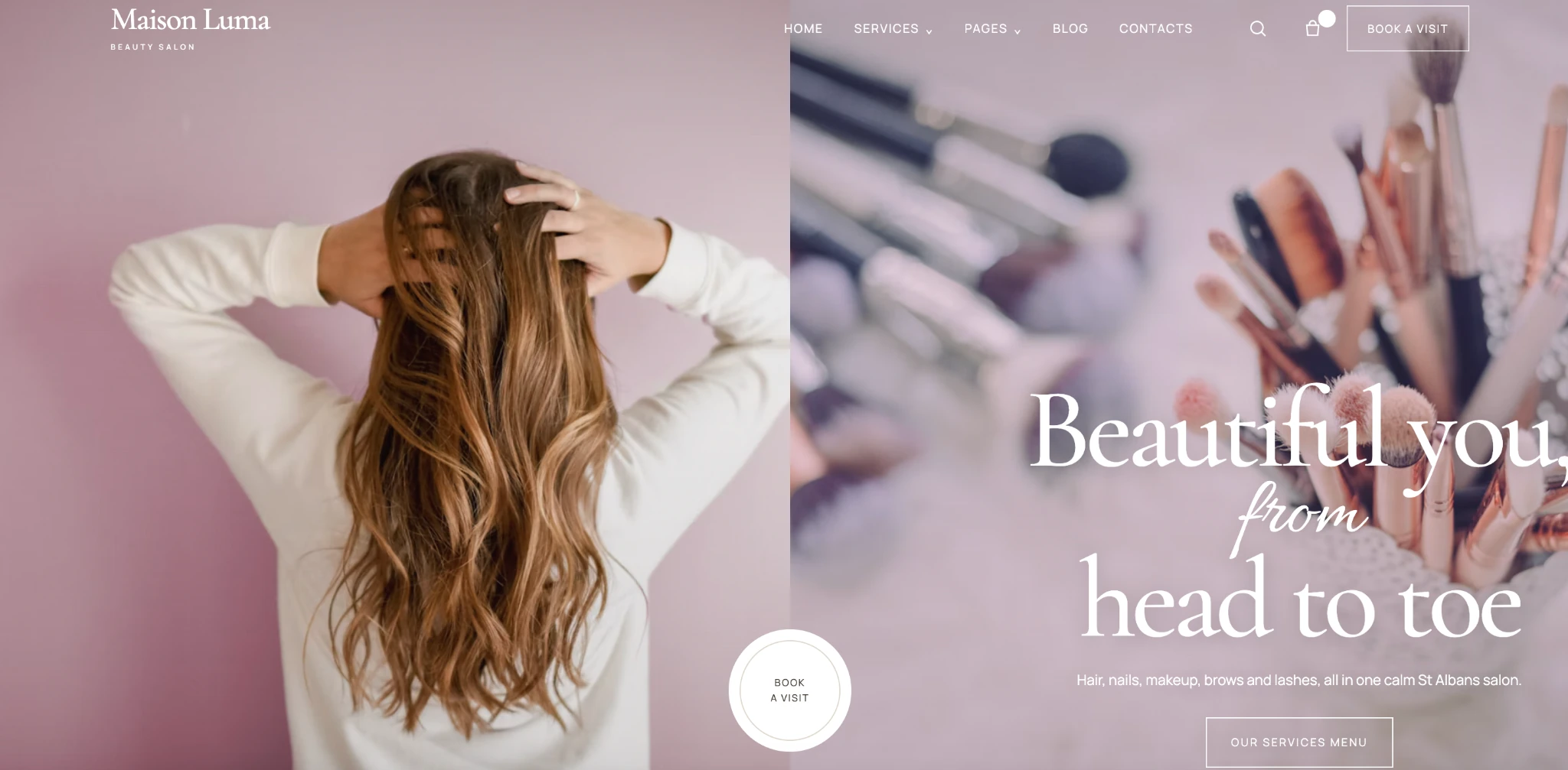Beauty & booking website presentation