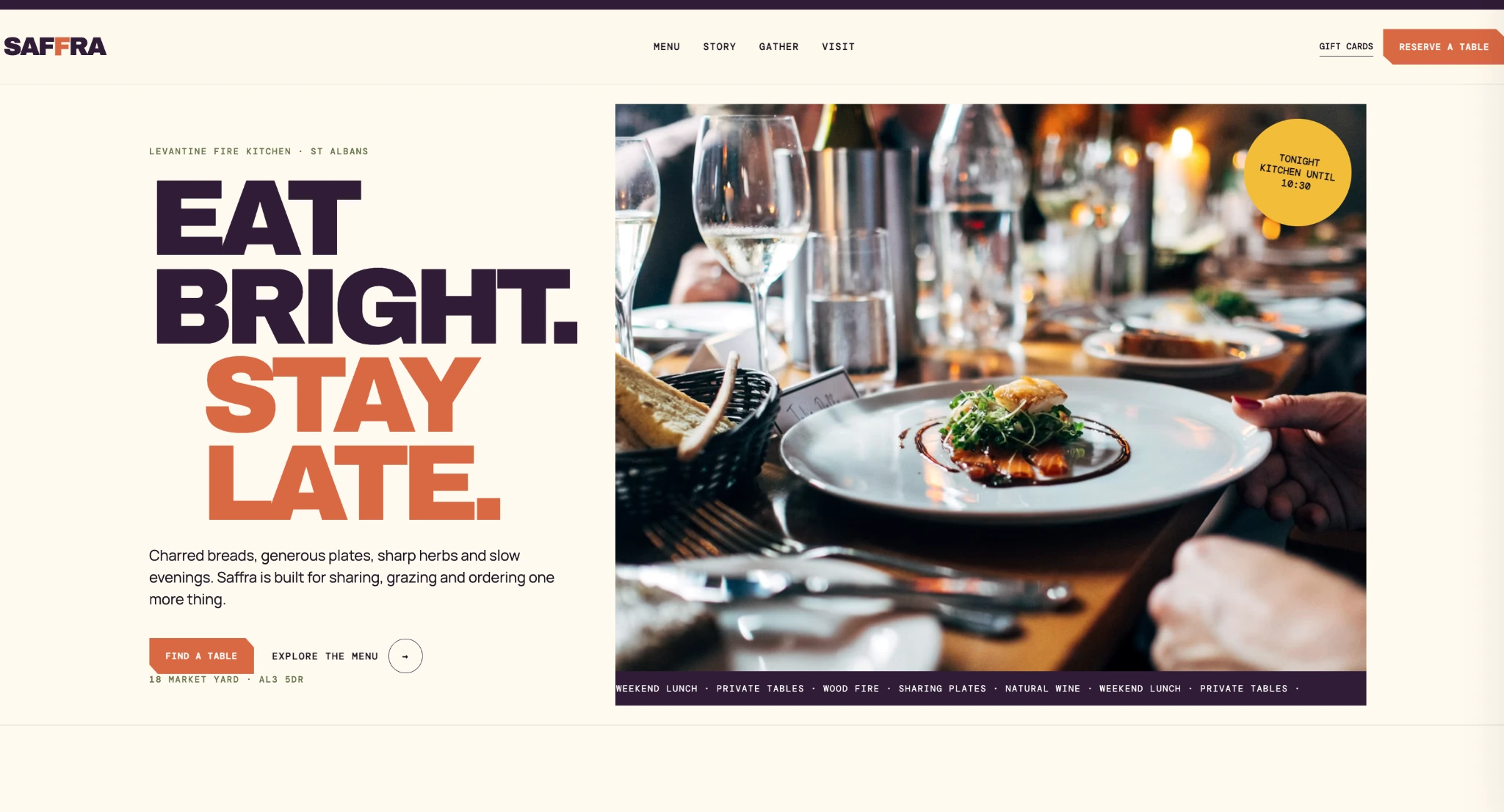 Hospitality website presentation